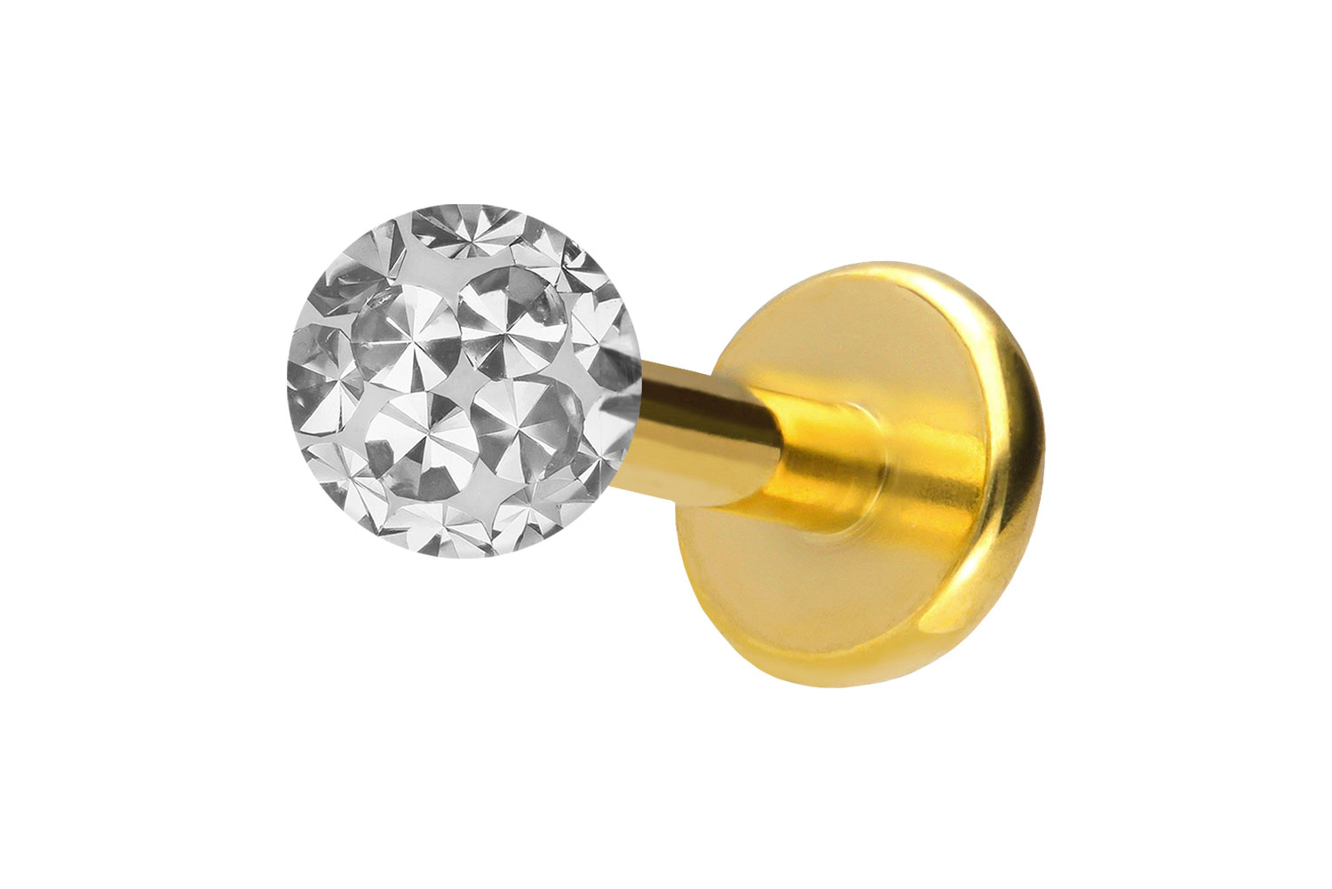 Titan Labret Piercing mit Push Fit EPOXY-KUGEL